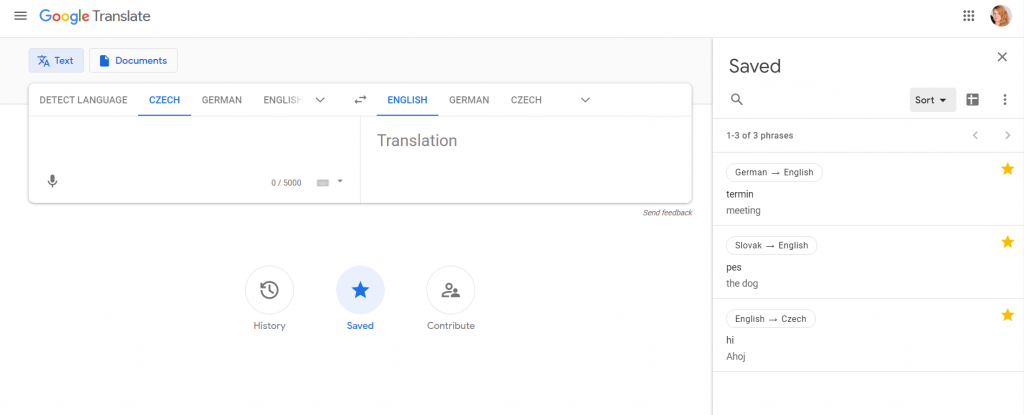 export Google Translate results as csv